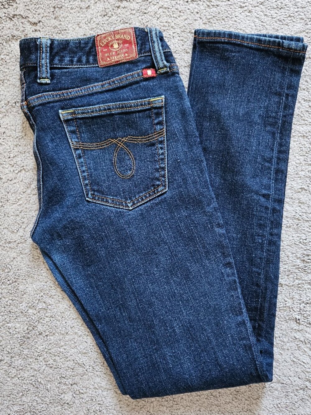 Lucky Brand Lola Skinny Jeans Size 4/27 Dark Wash Low Rise
